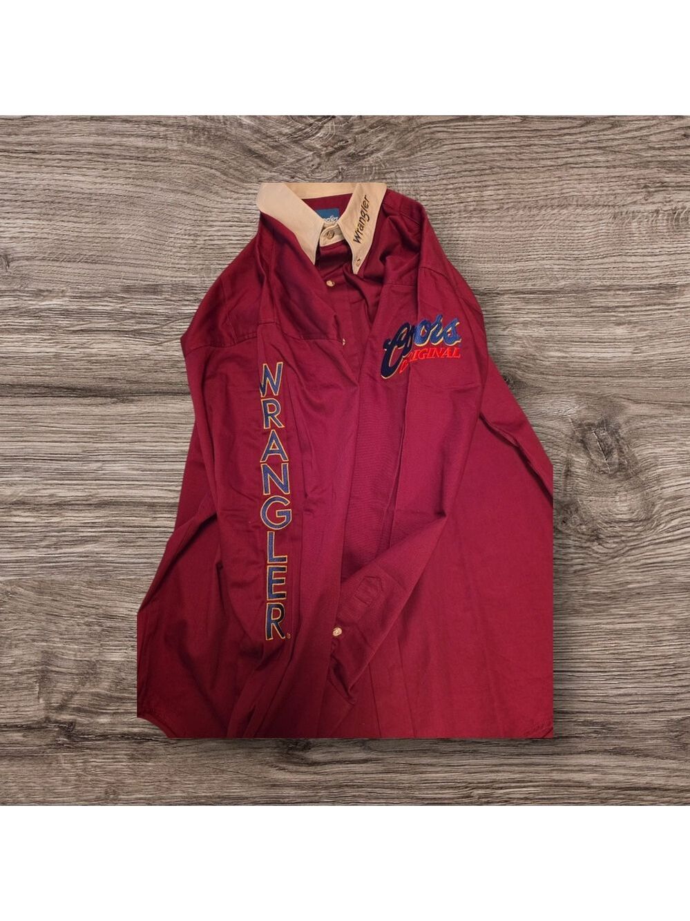 Men's Wrangler Coors Original Rodeo Long Sleeve Button Down Shirt Size XL - Picture 3 of 4